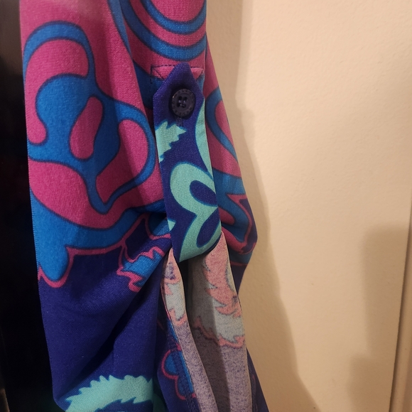 Hale Bob Blue and Pink Long Sleeve Dress - Picture 5 of 7